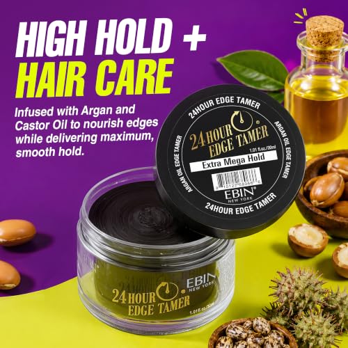EBIN NEW YORK 1.01 Fl Oz 24 Hour Extra Mega Hold Edge Tamer - Strong Hair Gel