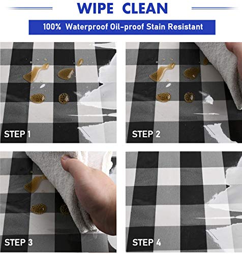 Waterproof Clear Plastic Tablecloth 54 x 80 Inch - Stain Resistant & Easy Clean