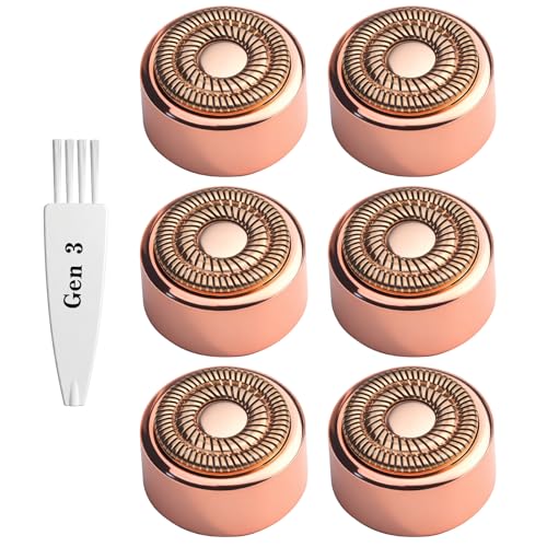 6 Pack Replacement Heads Gen 3 Compatible with Flawless Facial Hair Remover, Replacement Blades Heads Compatible with Finishing Touch Flawless Hair Removal Generation 3