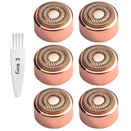 6 Pack Replacement Heads Gen 3 Compatible with Flawless Facial Hair Remover, Replacement Blades Heads Compatible with Finishing Touch Flawless Hair Removal Generation 3