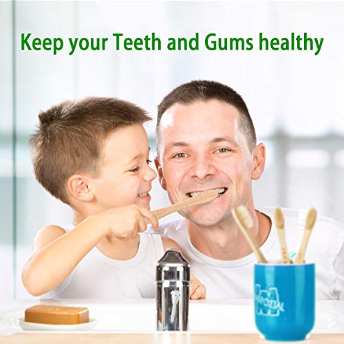 10 Pack Biodegradable Bamboo Toothbrushes - Eco-Friendly Soft Bristles