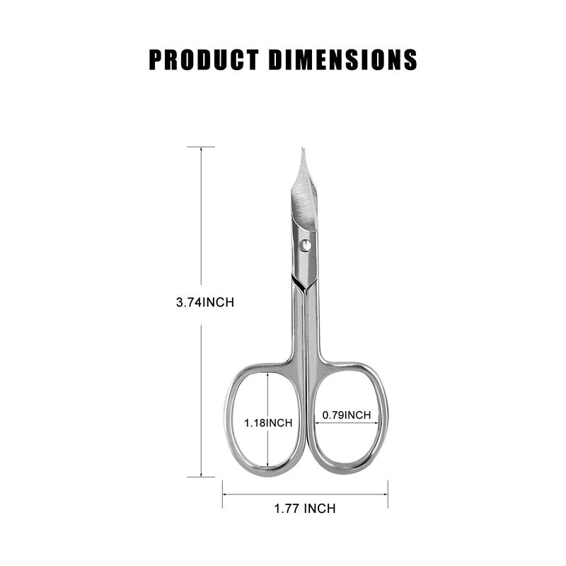Beauty Scissors Trimmer for Facial Hair, Manicure, Nail, Moustache, Eyebrow, Eyelash, Nose, Ear, Cuticle, Men and Women (1 Pack)