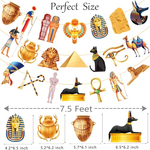 Ancient Egyptian Party Banners - Set of 3 Cutouts for Themed Events