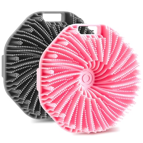 2Pcs Food-Grade Silicone Body Scrubber for Gentle Exfoliation