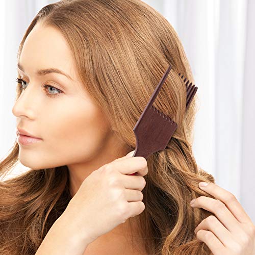 Patelai Wooden Beard Comb - 2 Pack Long Tooth Hair & Grooming Pick for Men & Women