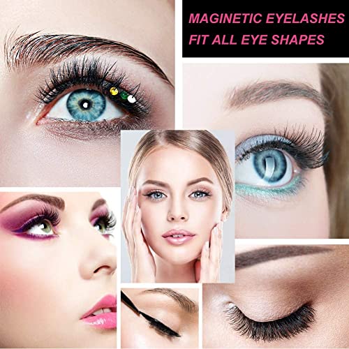 AOMIG Magnetic Eyelashes Kit with Waterproof Eyeliner - 5 Pairs