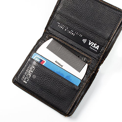 Dual Action Stainless Steel EDC Credit Card Wallet Comb for Men