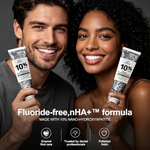 Woadee 10% Nano Hydroxyapatite Toothpaste - Fluoride-Free Whitening & Enamel Remineralization, 4.23oz