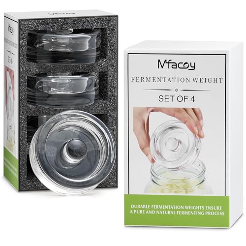 Mfacoy Fermentation Glass Weights - 4-Pack for Wide Mouth Jars