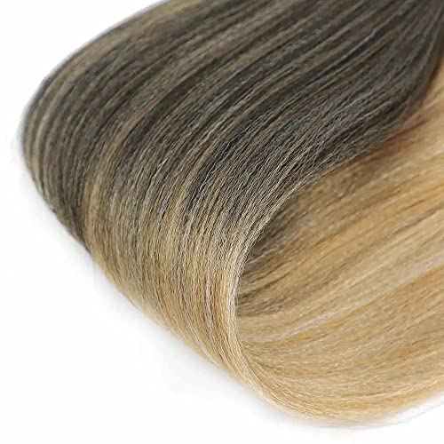 MIYPMUNS 26 Inch Pre-Stretched Ombre Braiding Hair 8 Packs Brown Blonde 1B/27/613