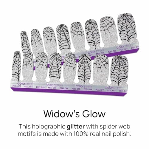 Color Street Widow's Glow Nail Polish Strips - 16 Double-Ended Manicure Set