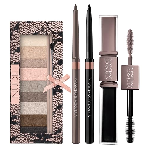 Physicians Formula Shimmer Strips Custom Eye Enhancing Kit - Nude Look with 9 Shadows & 4 Eyeliners/Mascaras