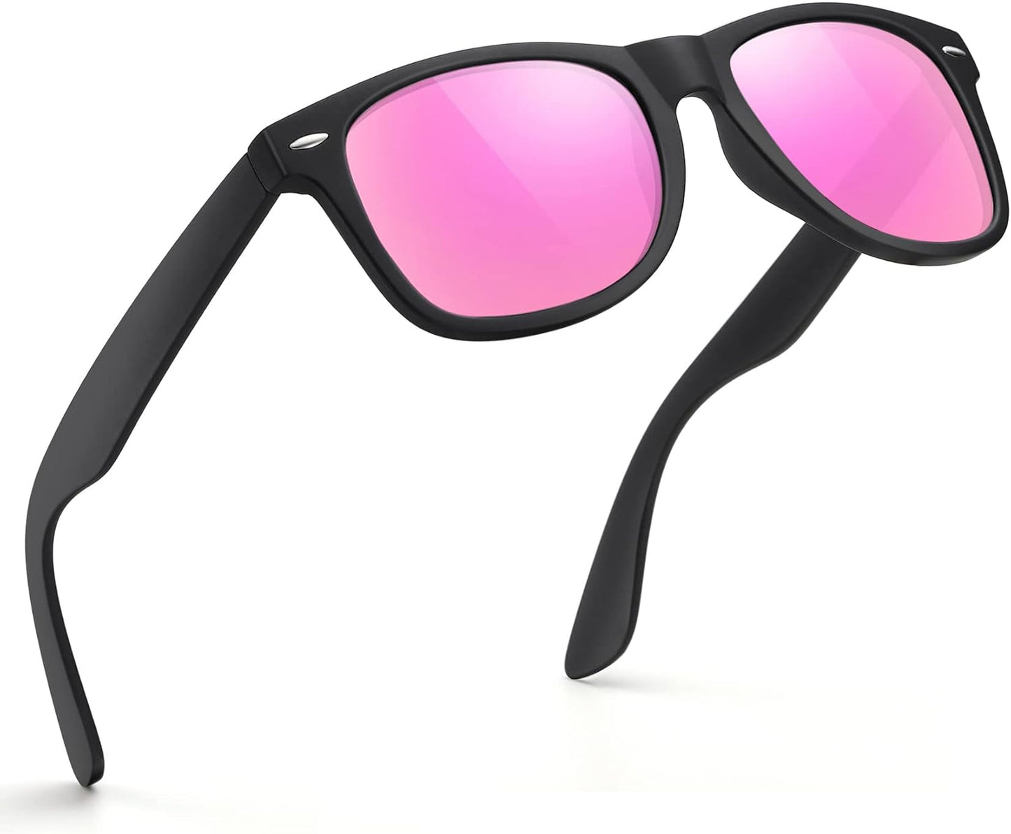 Polarized Sunglasses for Men & Women - Black Retro UV Protection for Driving & Fishing