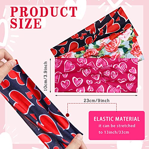 Giegxin Heart Headbands - 10 Pcs Valentine's Day Hair Accessories