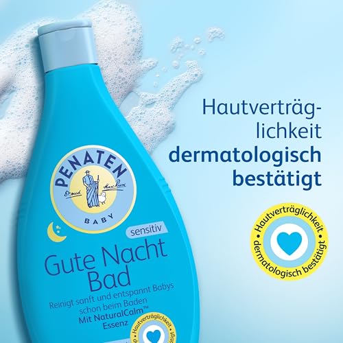 Penaten Good Night Baby Bath, Gentle Bubble Bath with NaturalCalm, 400ml