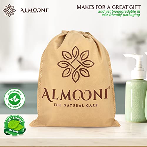 Natural Egyptian Loofah Gloves - Exfoliating Shower Mitts, 2 Pack