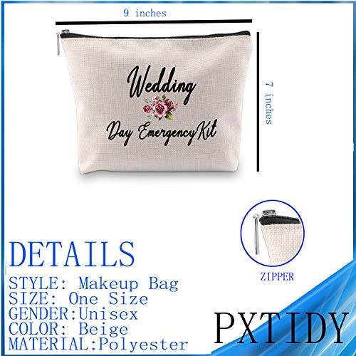 Beige Wedding Day Emergency Kit Cosmetic Bag for Bride & Bridal Shower Gift
