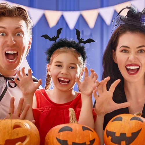 Totelux Black Bat Halloween Headband for Women & Men, Festive Hair Accessory