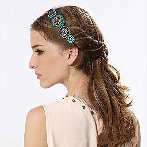 inSowni 7 Pack Handmade Rhinestone Beaded Headbands for Women