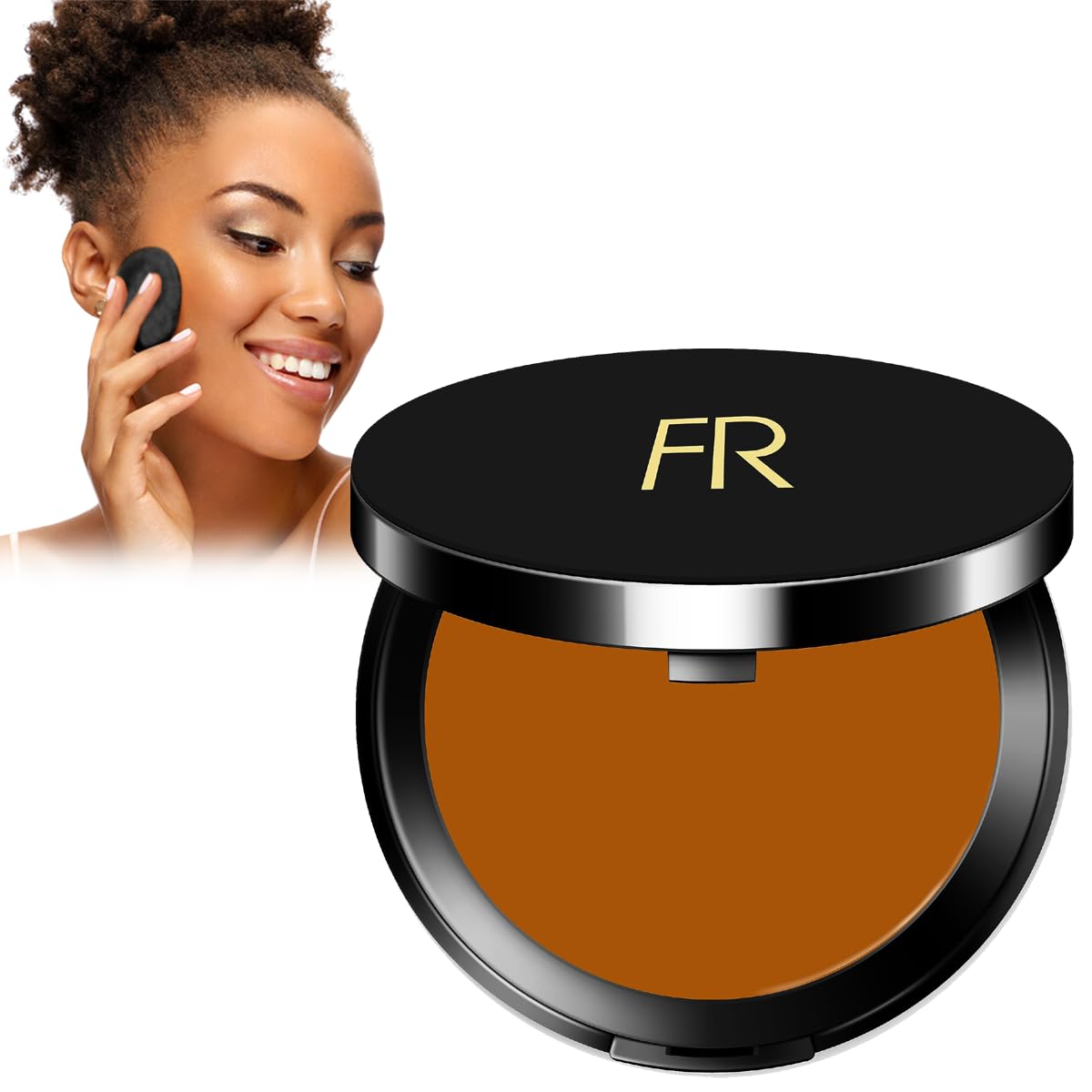 Cream To Powder Foundation - Full Coverage for Deeper Skin Tones | Long Lasting Matte Finish, 0.30 oz