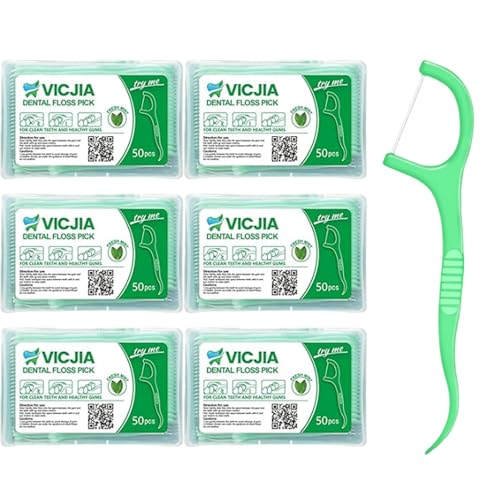 Mint Dental Flossers - 300 Count Portable Toothpicks for Healthy Teeth