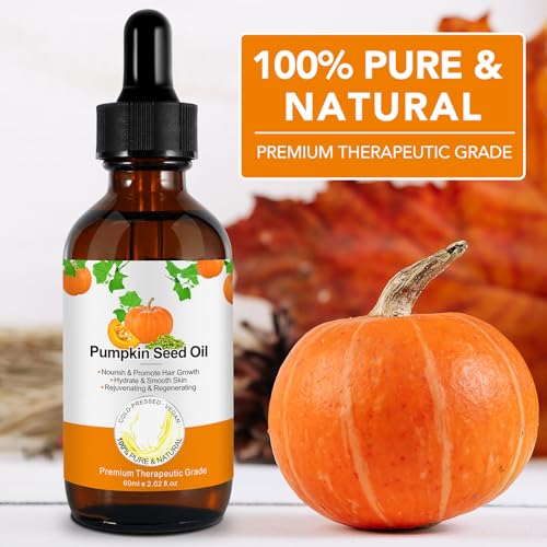 Pumpkin Seed Oil for Hair Growth - 2 Pack, Cold Pressed, Nourishing