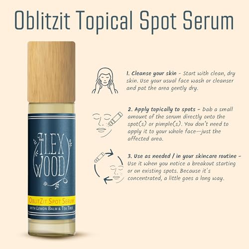 The Ilex Wood Spot Soothing Serum - Tea Tree & Lemon Balm Blemish Treatment, 0.34 Fl Oz