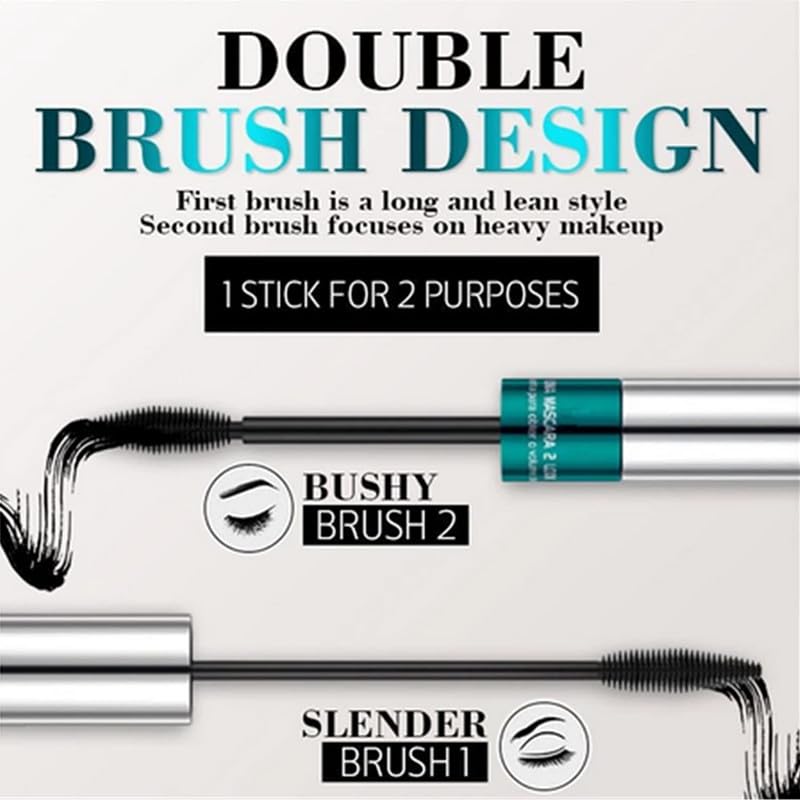 4D Silk Fiber Mascara for Volume & Length - Waterproof, Clump-Free
