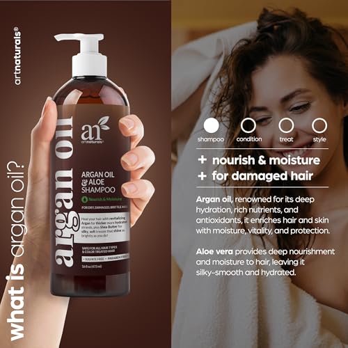 ArtNaturals Moroccan Argan Oil Shampoo - Deeply Hydrating 16 fl oz