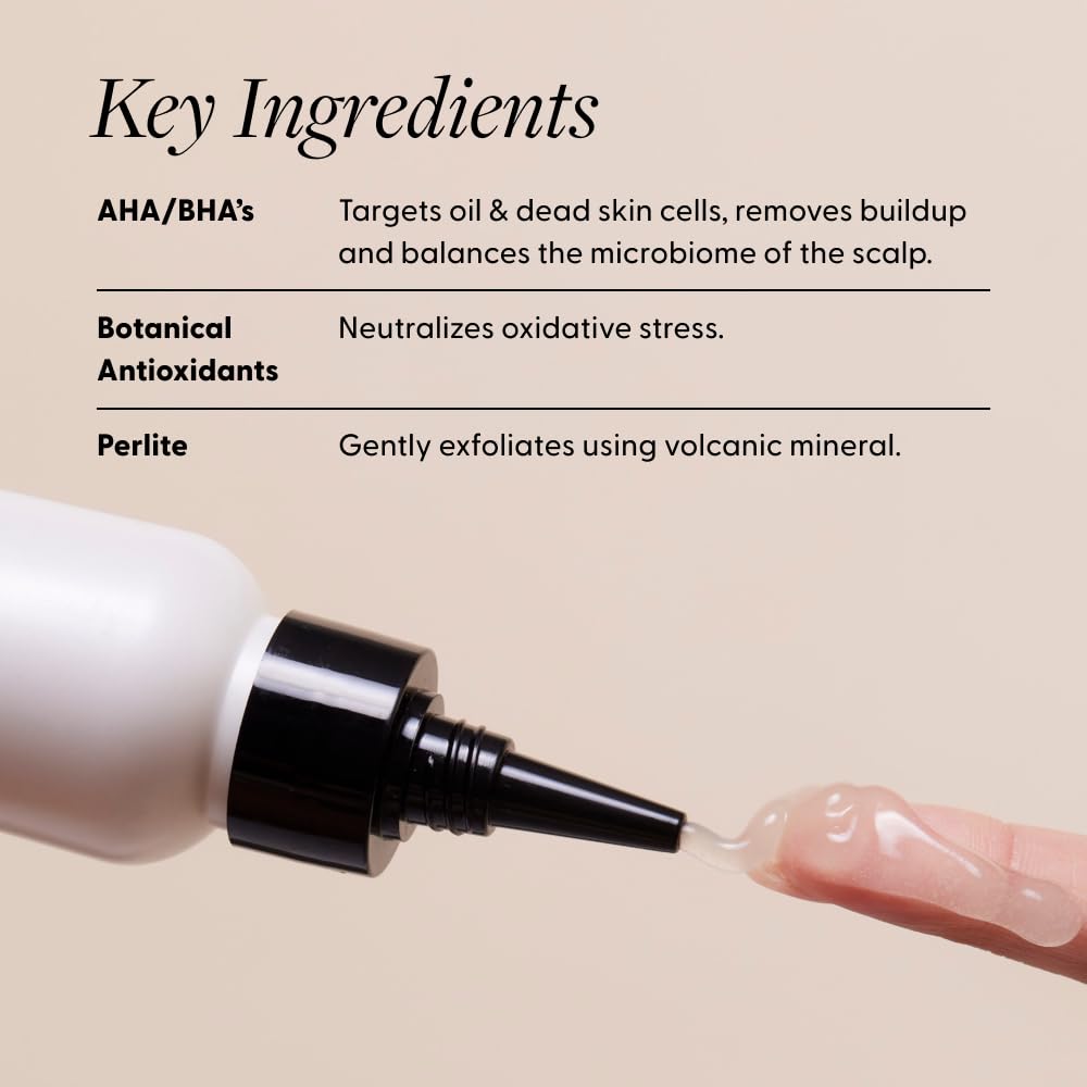 Arey Scrub Scalp Exfoliant | Salicylic, Glycolic & Lactic Acid Scalp Scrub for Buildup & Detox | Clarifying, Color-Safe, Sulfate-Free Scalp Treatment