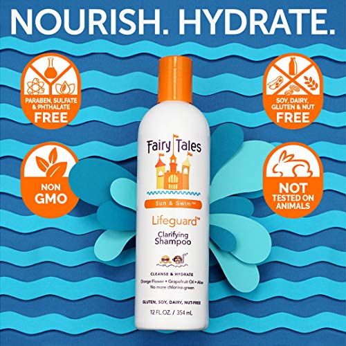 Fairy Tales Sun & Swim Lifeguard Kids Shampoo - Chlorine & Sea Salt Removal - 12 oz