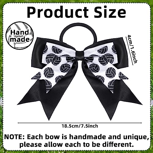 MTLEE Volleyball Hair Bows Pack of 24 Cheerleader Hair Accessories for Girls & Teen Players