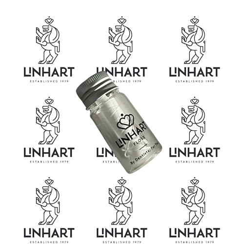 Linhart Eco-Friendly Refillable Glass Dental Floss - Mint & Xylitol, 25m, Sensitive Gums