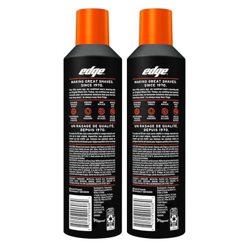 Edge Shaving Gel for Men, 9.5oz, 2 Pack Mens Shave Gel with Aloe, Mens Shaving Cream Sensitive Skin Shave Gel - Moisturizes, Protects, and Soothes