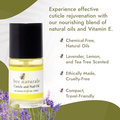 Bee Naturals Vitamin E Cuticle Oil Pen with Lavender & Lemon - Travel Size Nail Revitalizer
