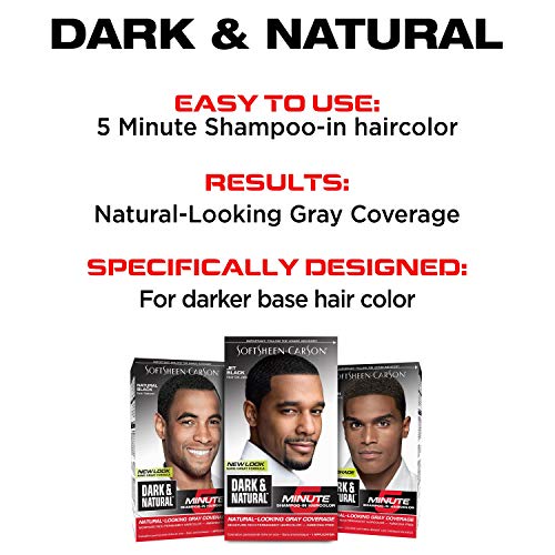 SoftSheen-Carson Dark & Natural Hair Color for Men - Jet Black, 5 Minute Gray Coverage