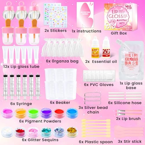 WhizToys 74PCS DIY Lip Gloss Making Kit - Complete Handmade Makeup Set