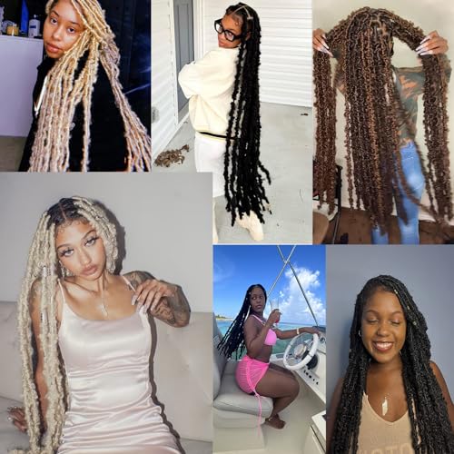ZRQ 30 Inch Butterfly Locs Crochet Hair - Pre-Looped Blonde Braids