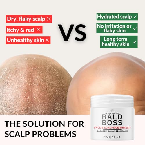 The Bald Brothers Bald Head Care for Men | Everyday Scalp Moisturizer | Face & Scalp Care | Matte, No Grease, Vegan | Daily Mens Moisturizer Fragrance Free