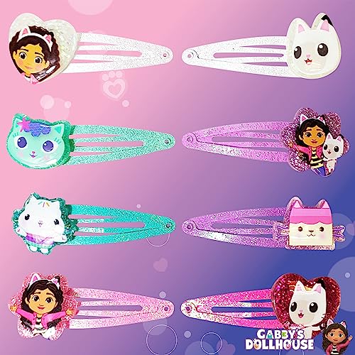 LUV HER Gabby's Dollhouse Snap Clips for Girls - 8 Pack Multi Color