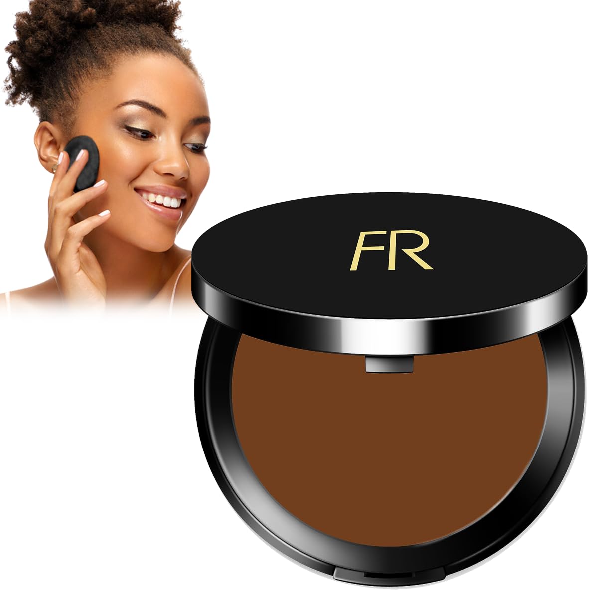 Cream To Powder Foundation - Full Coverage for Deeper Skin Tones | Long Lasting Matte Finish, 0.30 oz