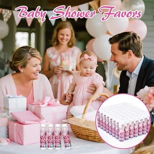 Oh Baby Lip Balm Set 60 Pack (Oh Baby-2) Baby Shower Favors Vanilla Flavor