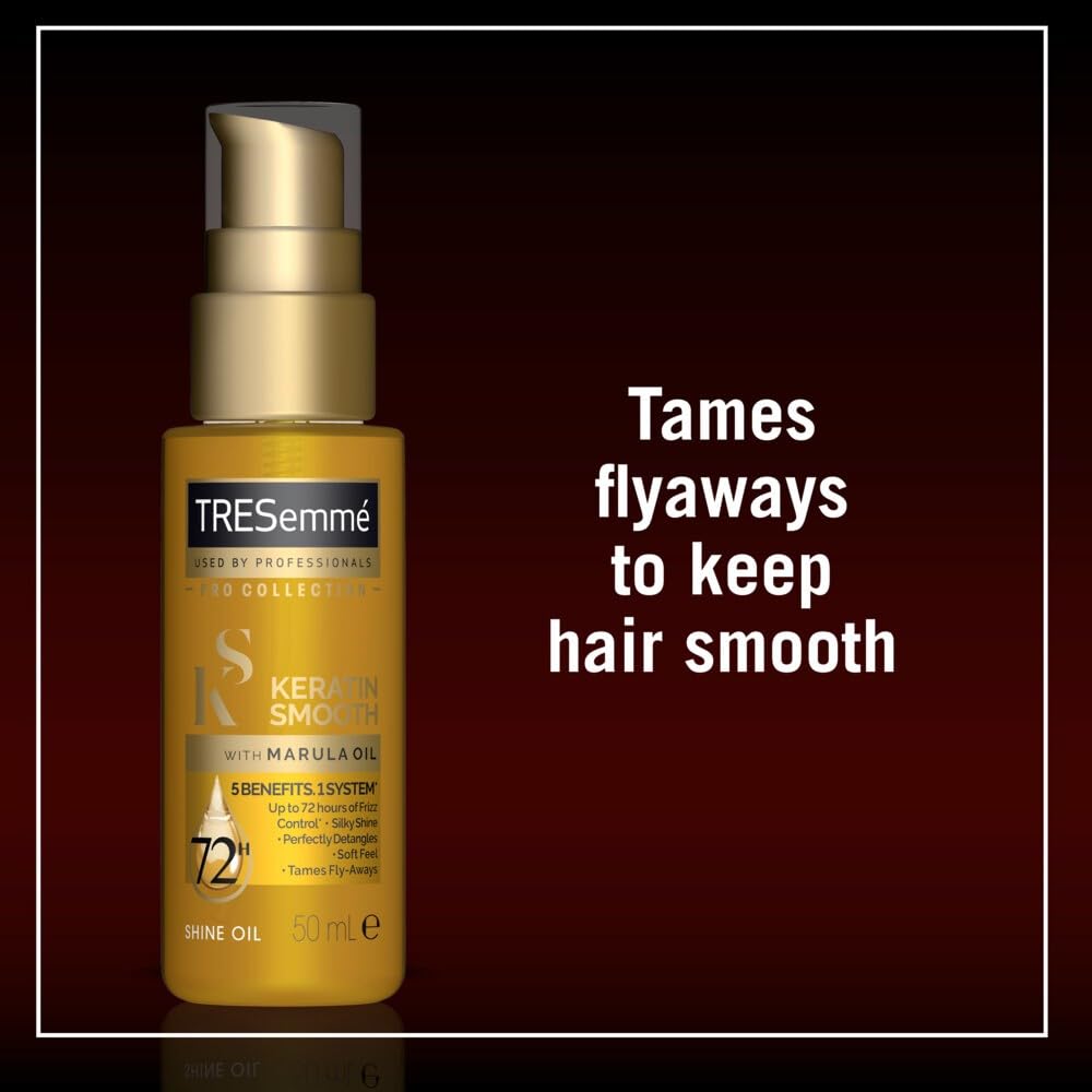 TRESemmé Pro Collection Keratin Smooth Shine Oil with keratin and marula oil for soft, shiny, frizz-free hair 50 ml