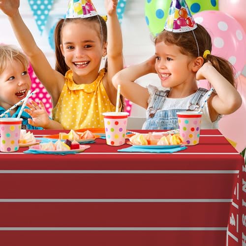 53x108 Inch Sports Tablecloth - Running Track Theme for Parties