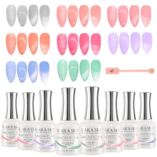 Kiara Sky Cat Eye Gel Nail Polish 15ml - Mist Me? Silver White