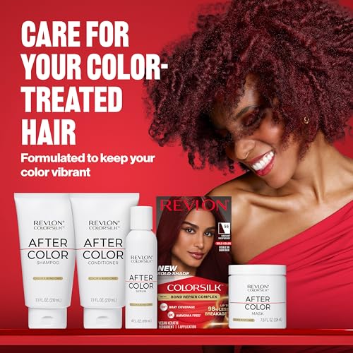 Revlon ColorSilk Bond Repair Hair Color & Conditioner Bundle, Soft Black