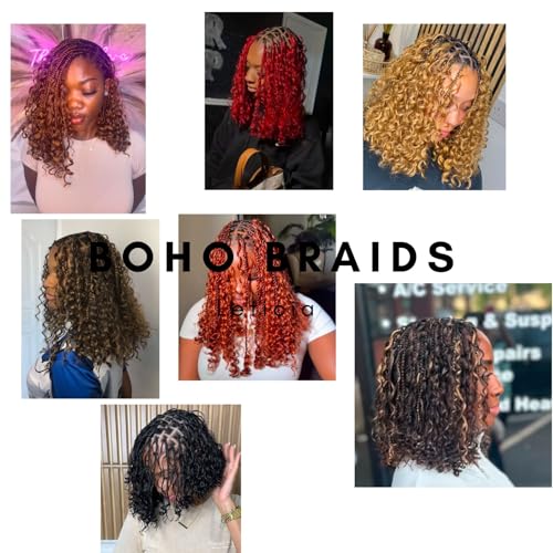 Leticia 16-Inch Pre-Stretched Deep Wave Braiding Hair - 4 Pack Boho Set