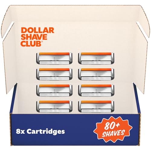 Dollar Shave Club 4 Blade Razor Refills - 8 Count Pack for Men