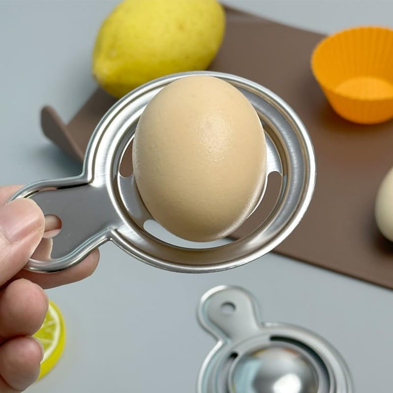 Stainless Steel Egg Separator - Professional Yolk Protein Filter Tool for Bakers | Kitchen Gadget