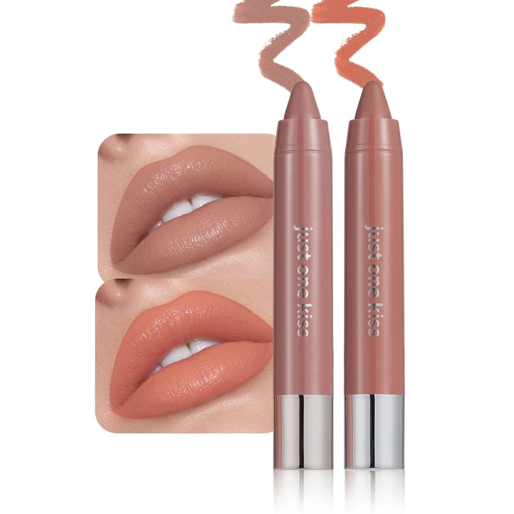 Neutral Nude Hydrating Cream Lipstick - Moisturizing Lip Crayon for Women | Smooth Application, Ombre Shades, 01#